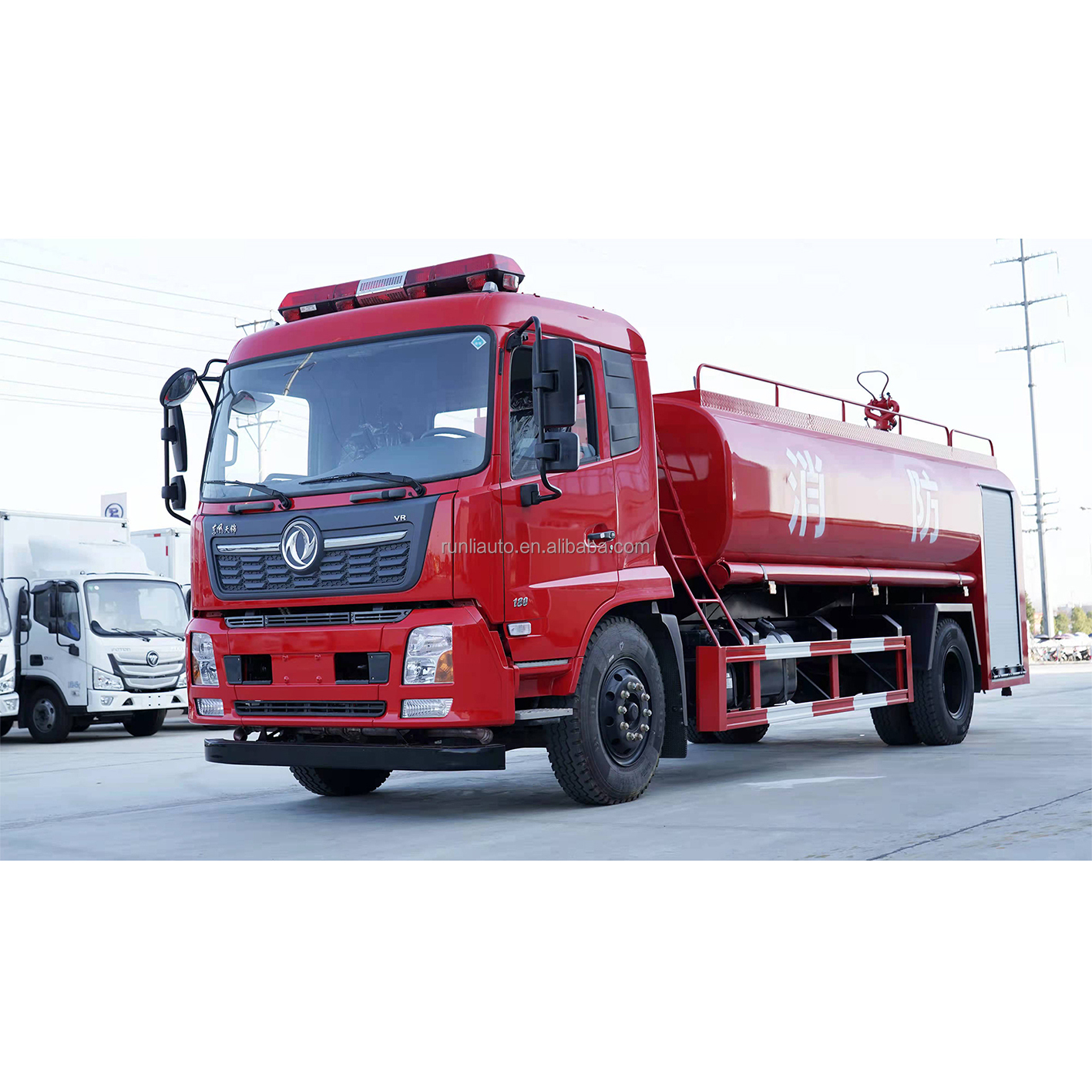 Auto SCS Dongfeng Firefighter Rescue Truck Chassis 4x2 Water Curtain Fire Sprinkler