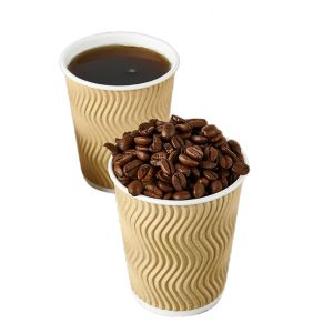 Personalized Paper Tableware Ripple Wall Paper Cup Recyclable Manufactures