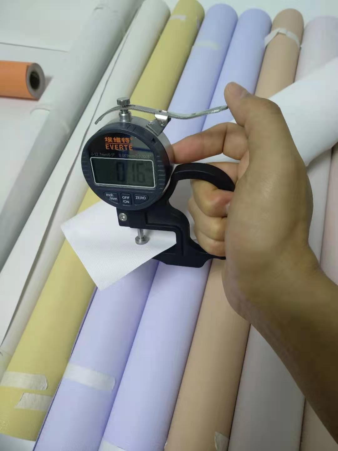 0.18mm-0.26mm Plain Yellow Wallpaper For Hotel Bedroom Renovation
