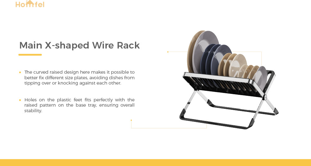 Household Foldable Stainless Steel Dish Rack Dish Drainer Board Dish Drying Rack