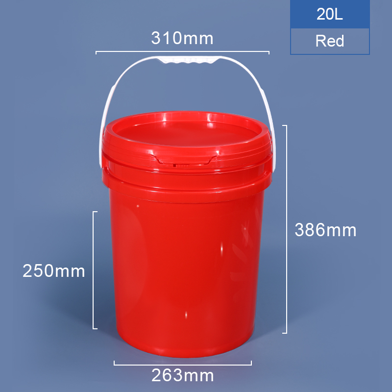 Polyethylene PP Drink Bucket Plastic Pail 5 Gallon Food Safe Custom Printing