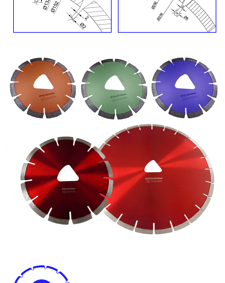 SGS Early Entry 6 Inch Diamond Concrete Saw Blades