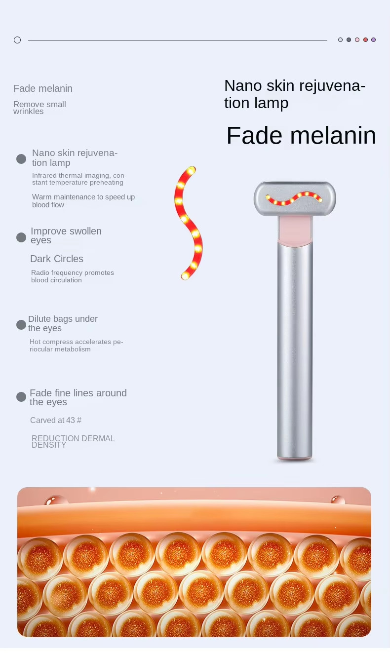 Microcurrent Household Eye Beauty Instrument Vibration Therapeutic Instrument with Induction Rotation for Dark Circles Treatment