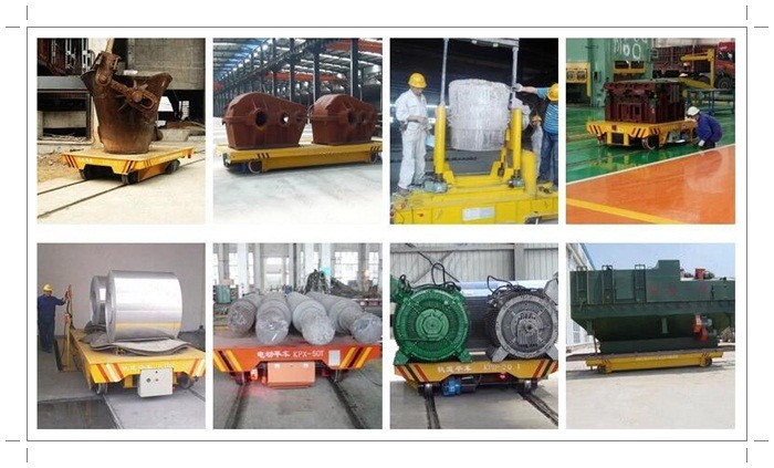 40 t low voltage power DC motor variable speed cargo transfer cart on-rail
