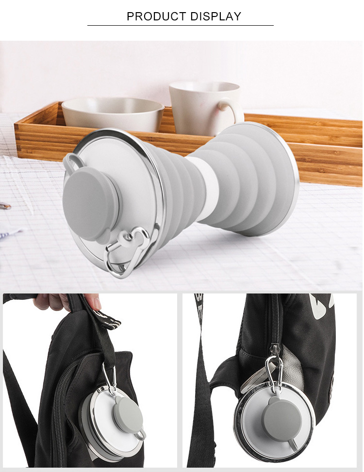 LFGB Standard BPA Free Collapsible Silicone Water Bottle