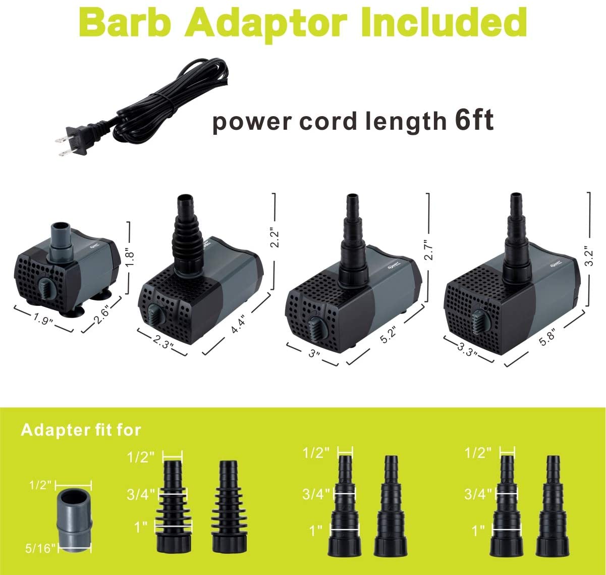 Small 585 GPH Submersible Saltwater Aquarium Pump
