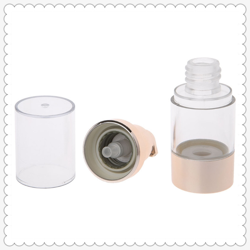 Portable Airless Cosmetic Bottles Travel Gold Skin Care Pump Bottle