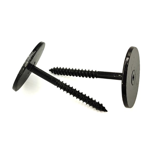 Black Zinc Plated Self-Tapping Screw with Partial Thread and No Pre-Drilling