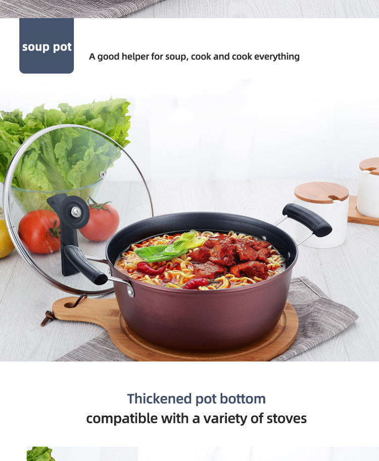 Non Stick Multifunctional Kitchen Cast Iron Cookware Set With Bakelite Handle