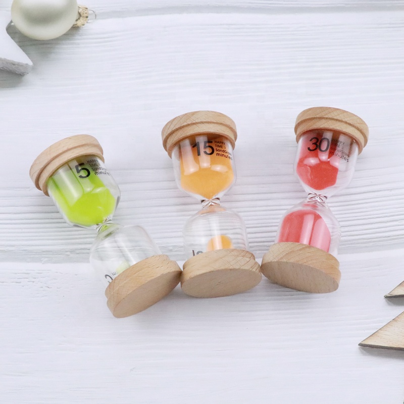 6pcs Pack Set Small Hourglass 1 3 5 10 15 20 30 Minutes For Kids Time Management