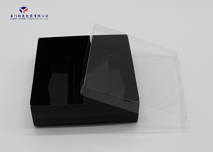 Custom Plastic Box Packaging Transparent Clear Plastic Cover For Hard Paper Box
