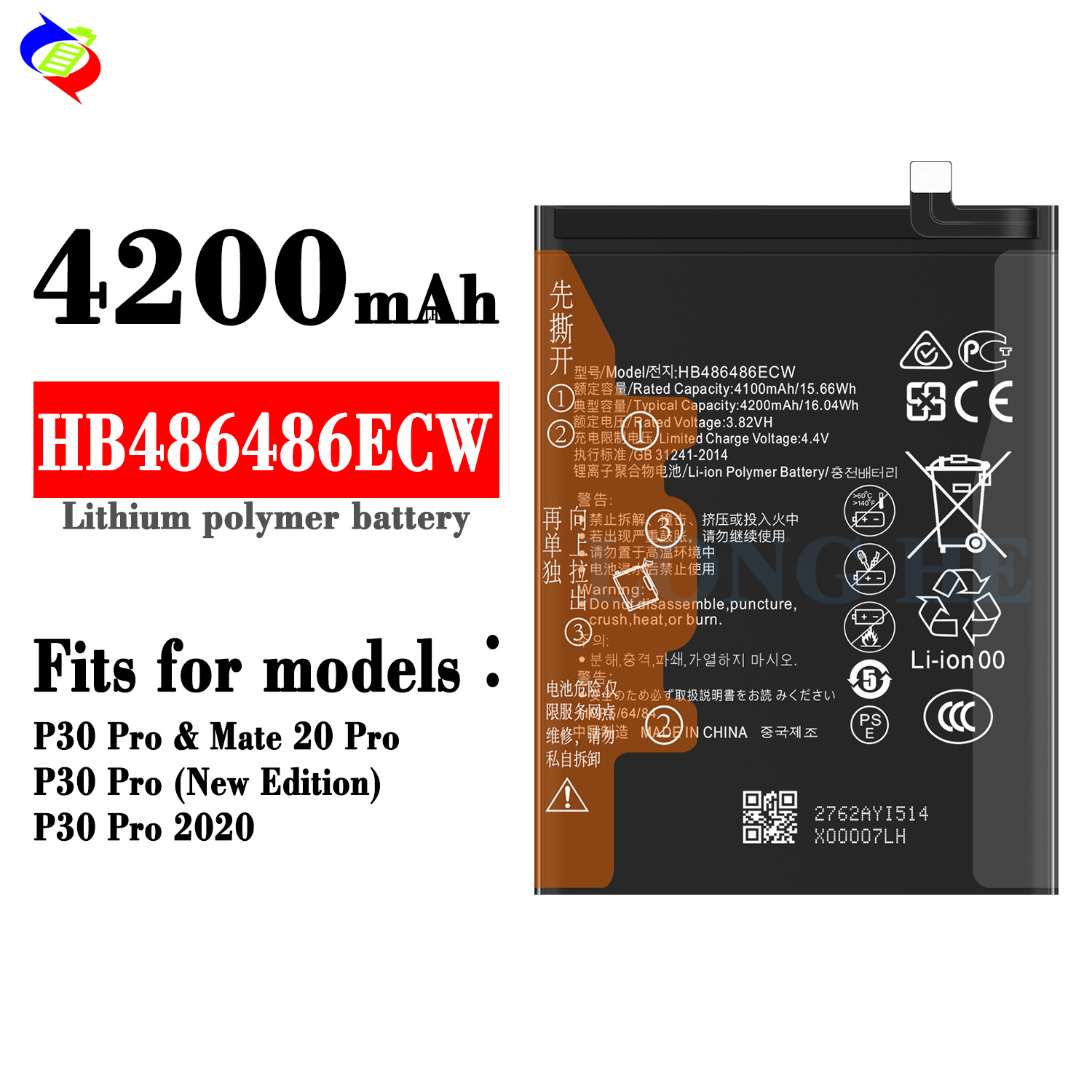 OEM Original Capacity Mobile Phone Battery HB486486ECW for Huawei Mate20Pro Mate20 Pro P30 PRO