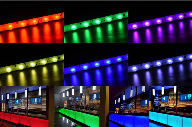 RGB Edge Lit LED Light Hard Bar Module Strip 12W 24W For Exhibit Trade Show Displays Stands