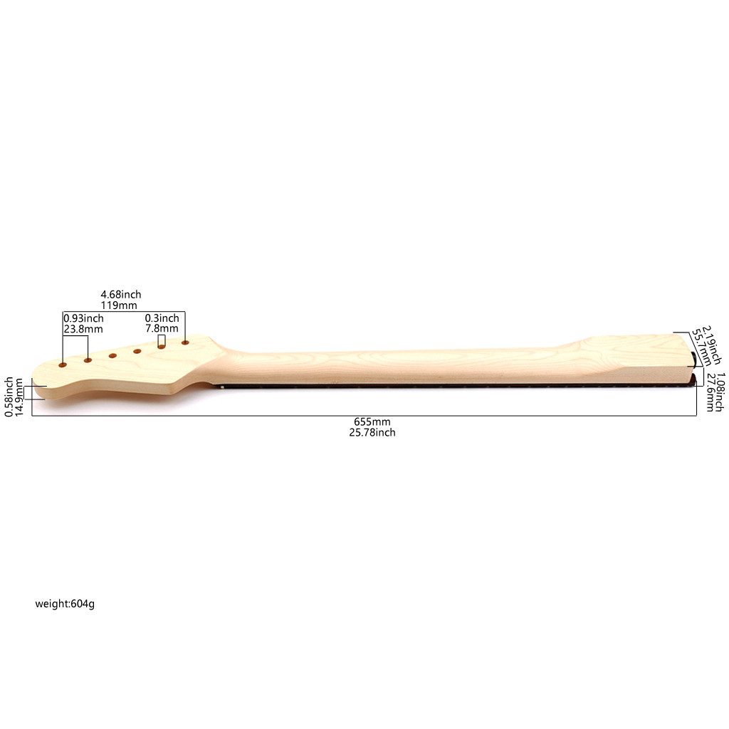 professional 22 Fret Guitar Neck six string bass neck Rosewood Fingerboard Adjustable Truss Rod