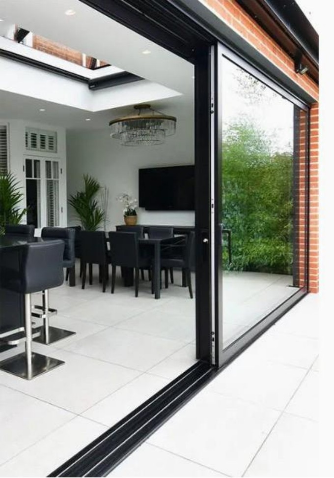 Top- Villa House Thermal Break Aluminium Glass Doors with Screen Doors Low-K Value