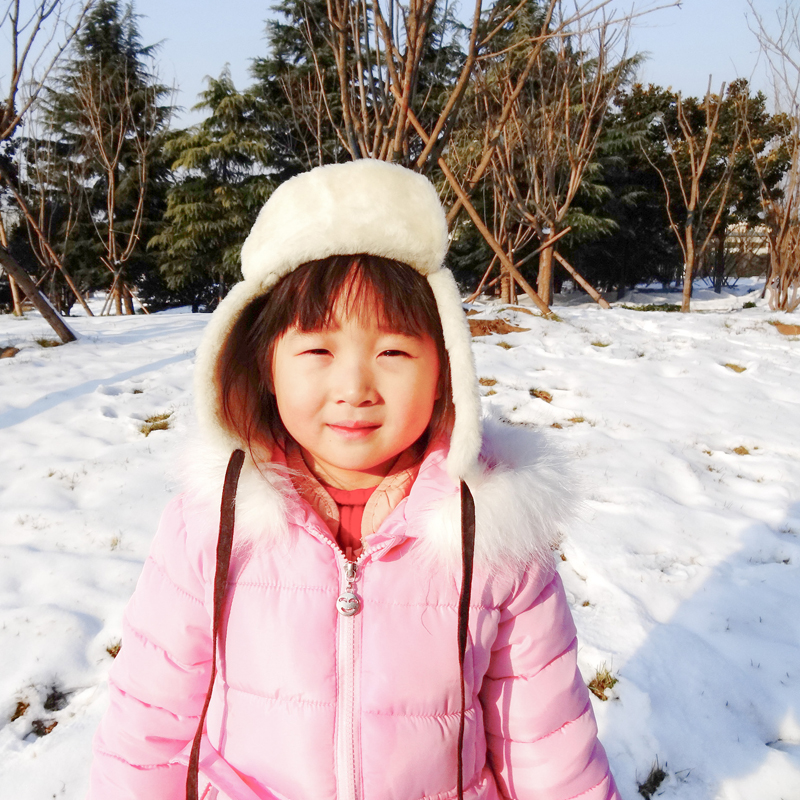 Classical Female Sheepskin Shearling Trapper Hat For Kids ODM Designs