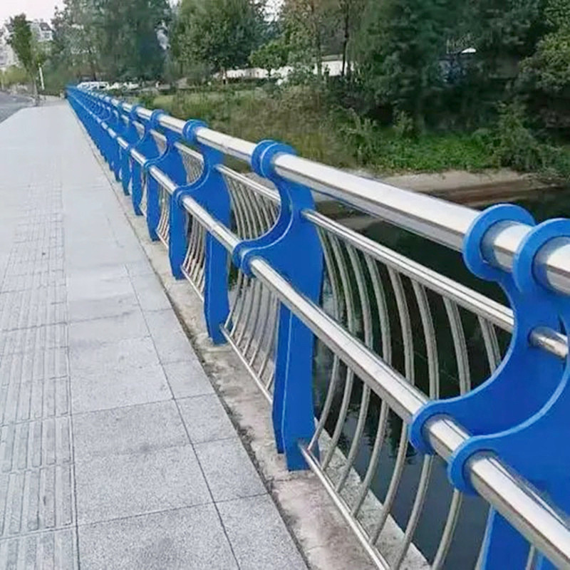 Anti Collision Stainless Steel Guardrail 304 201 River Municipal Tubular Stair Railing