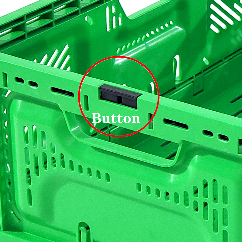 Collapsible Crate for Stackable Vegetable Crates Heavy Duty Folding Moving Box