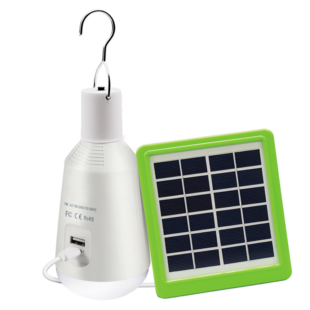Outdoor LED Solar Bulb Portable Solar Lamp Moving Hanging Emergency Energy Saving Camping Tent Light Solar Lighting