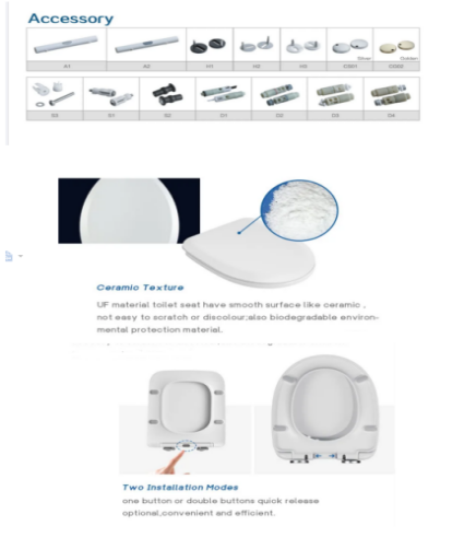 Modern Design Soft Close Antibacterial Toilet Seat With Top Fix And Sustainable Finish
