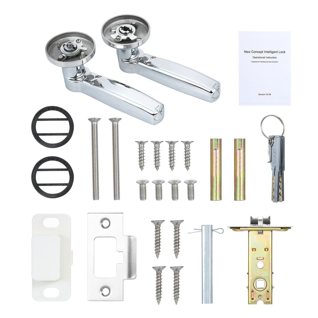 Security Fingerprint Scanner Smart Pin Key Keyless Door Handle Locks