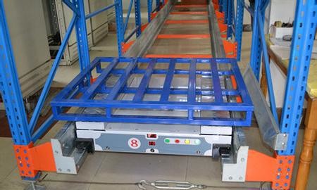 Custom Industrial Shuttle Storage System With High Density Steel Beam / Steel Rivet