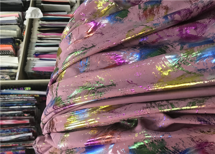 Digital Printing Weft Knitting Recycled Polyester Fabric For Stripe Energy Bra