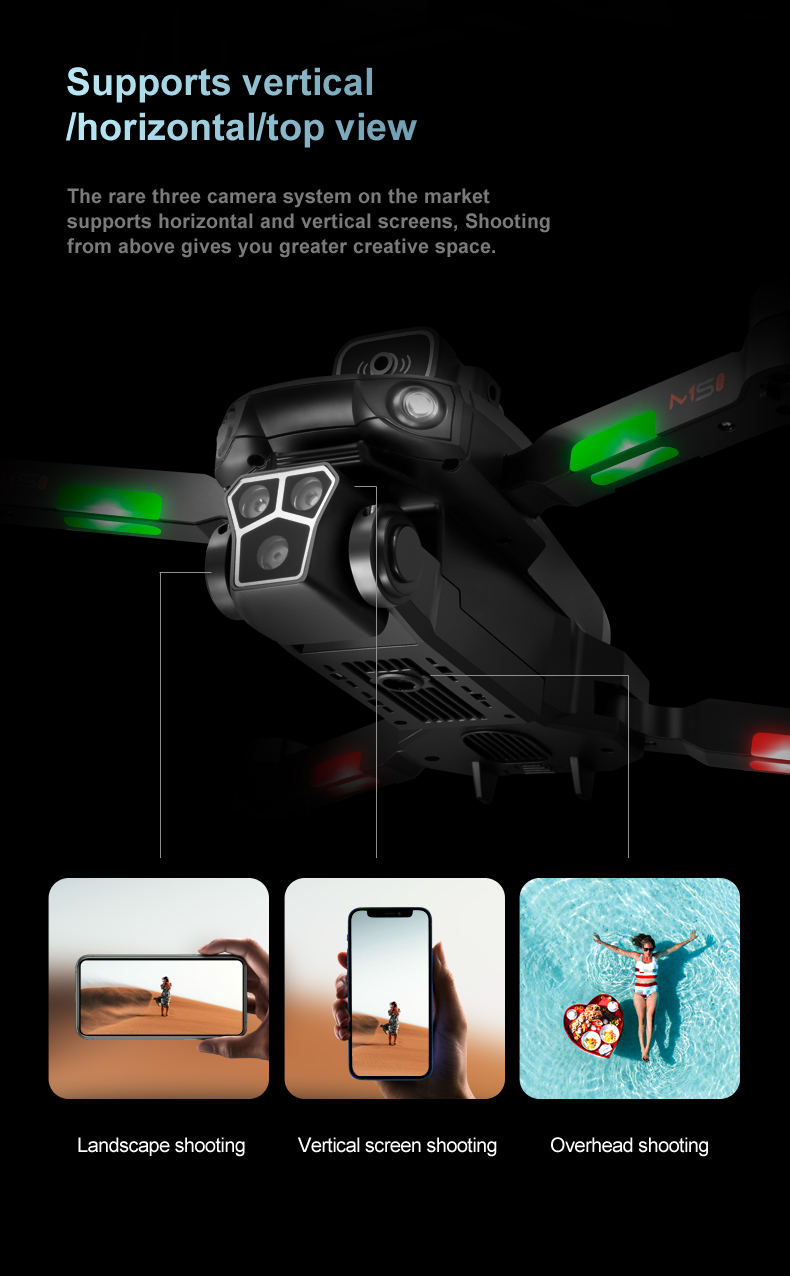 Operator Skill Level M1s Drone 4k Profesional Hd Dual Camera Dron Wifi 1080p Real-time Transmission with Long Flight Time