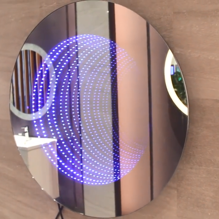 Motion Sensor Switch LED Infinity Bathroom Mirror Easy Installation Customizable