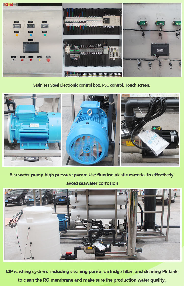 Anti-corrosion Plastic Connecting Pipe Seawater Desalination Equipment for High Productivity of 500-2000L/Hour