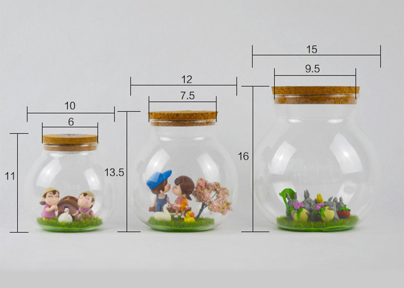 Kitchen Storage Empty Glass Jars 50ml - 480ml Capacity Hexagon Shape