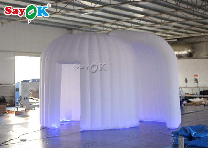 Christmas Photo Booth White Inflatable Photo Booth 4*3*2.4m With Air Blower And Remote Controller