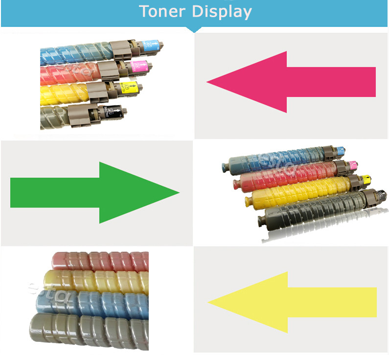 MPC4000 Blue Red Yellow Black Ricoh Color Toner Cartridges MPC5000 With Chip