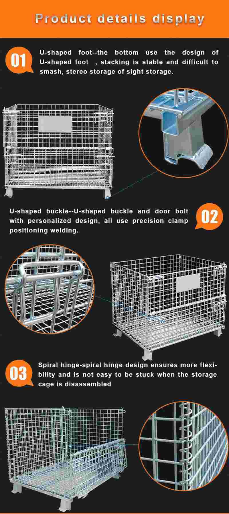 ODM Warehouse Storage Cages 500kg Wire Security Powder Coated
