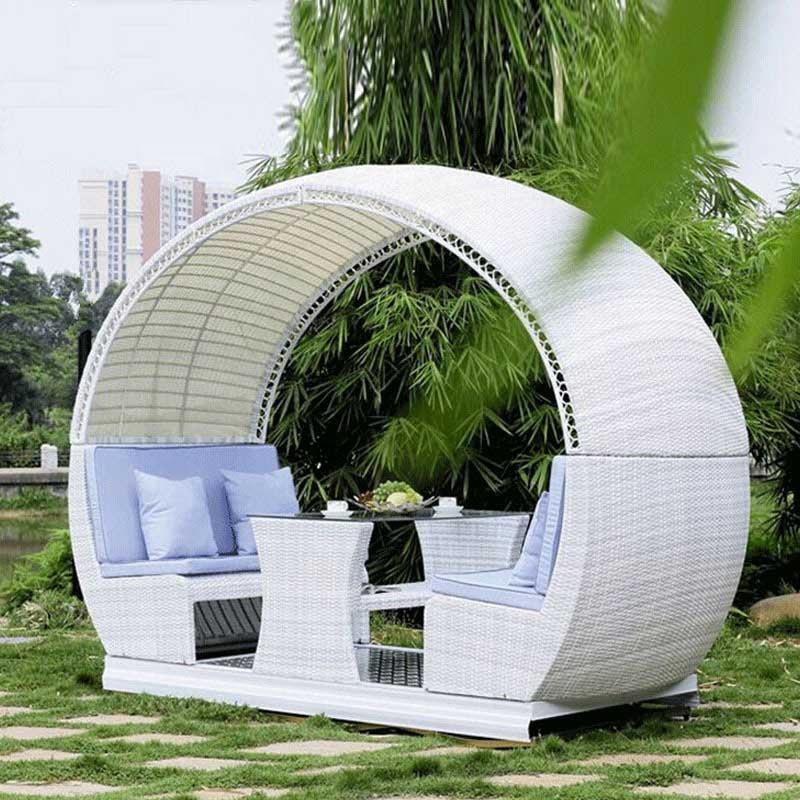 Metal Outdoor Swing Chair Home Relaxation Rattan Rocking Chair