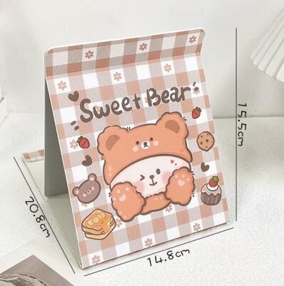 Extra LOGO Yes Heart Shaped Folding Travel Cosmetic House Decor Small Logo Mirror