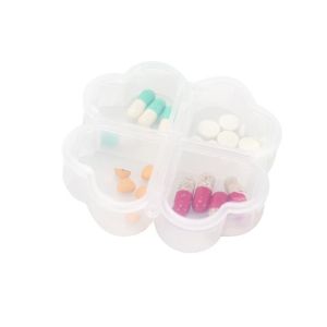 Portable Creative style foldable travel plastic cup with pill case, Random color