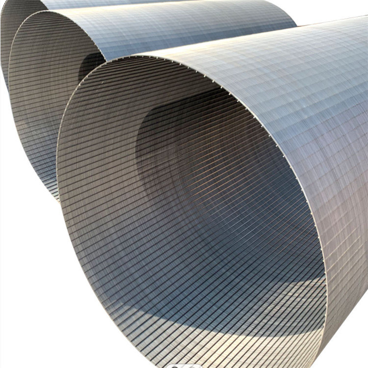 AISI Stainless Steel Cylinder 6.0mm Slot Wedge Wire Screen Filter 1mm Thickness
