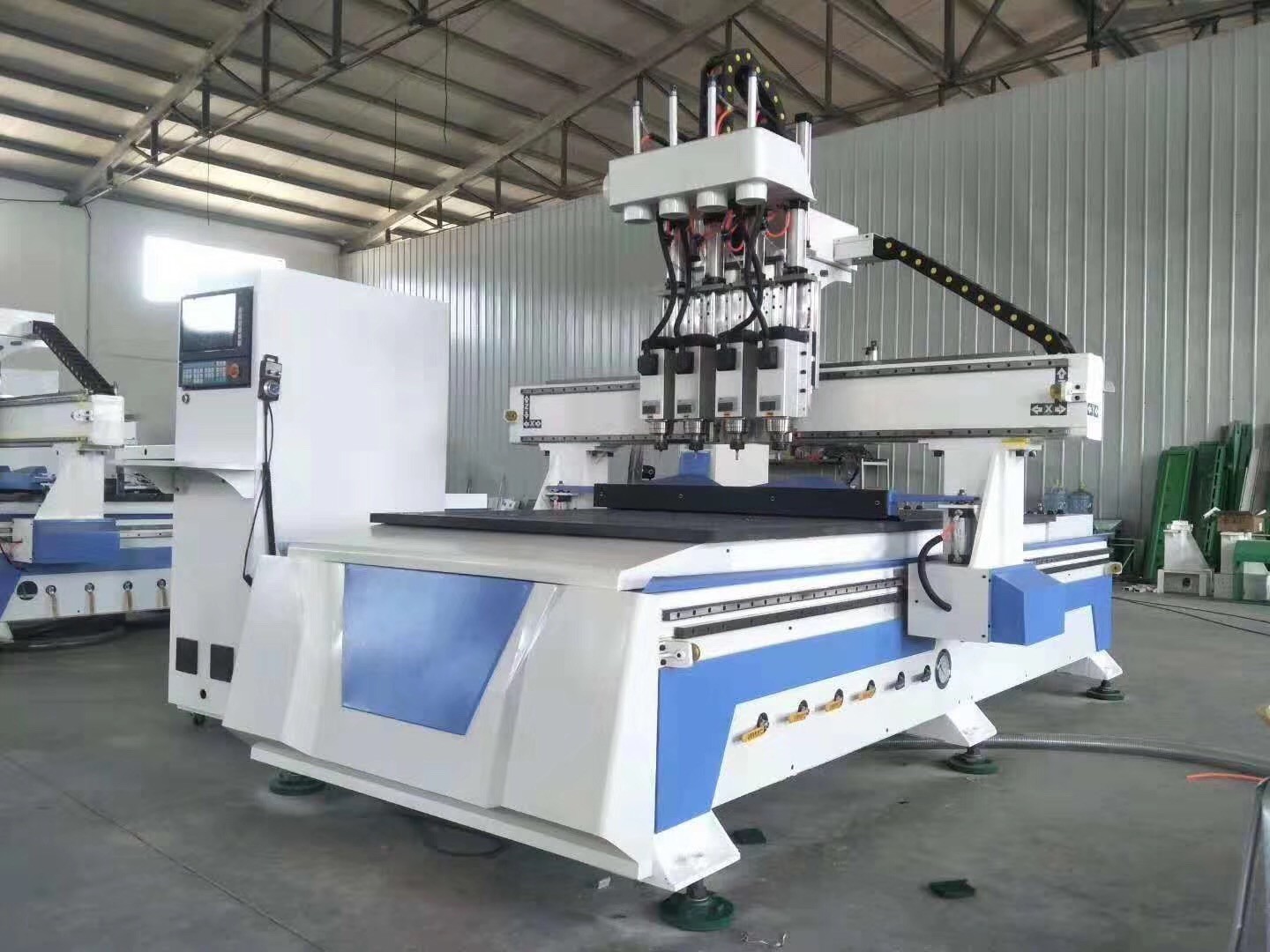 CNC wood router Jinan superstar cnc 1325 four heads routter machine with four processing function