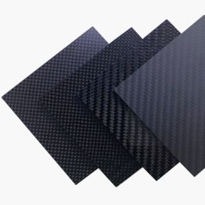 Plate CNC Custom Machining Carbon Fiber with 3K Twill Plain Design and Press