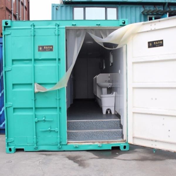 20 Feet Shipping Container Cabin With 5 Peices Of Toliet Baling Box Wash Table&