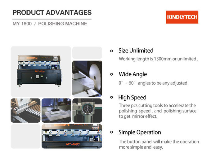 100cm/Min Acrylic Edge Polishing Machine , CE 60HZ Glass Edge Polisher
