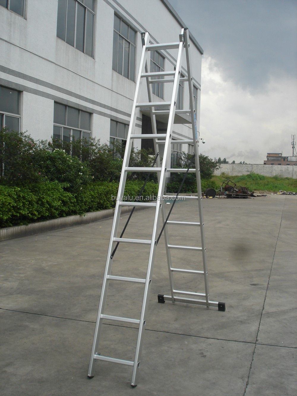 Mutifunctional Aluminum Step Ladder Extention Combination Aluminum Ladder