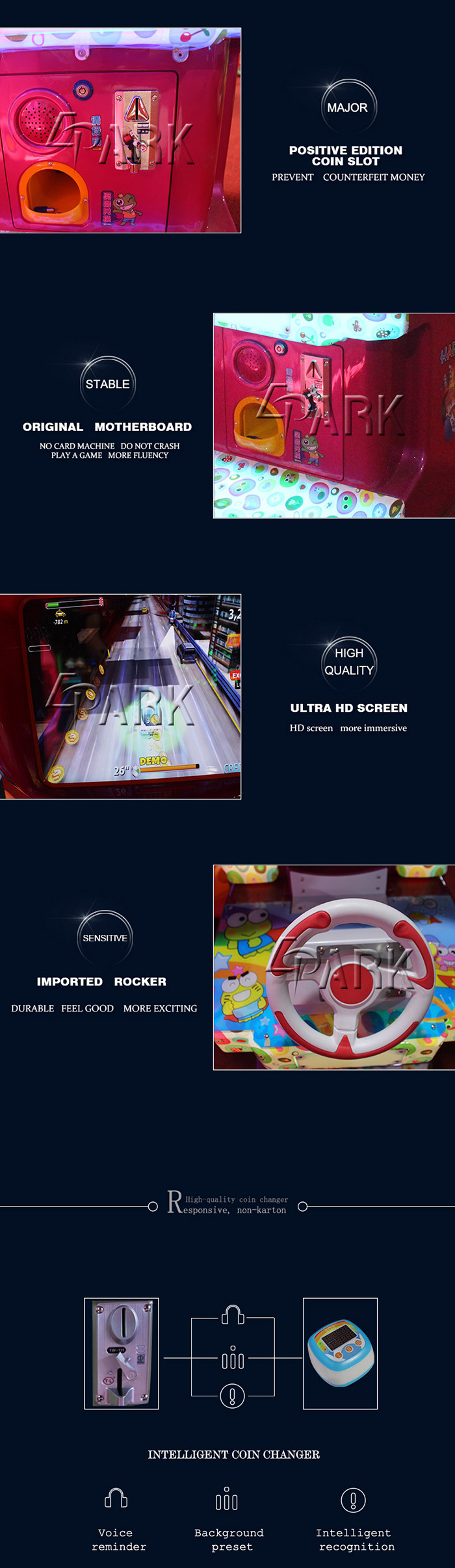 Cute Frog Classic Racing Car Redemption Game Machine Coin Operated