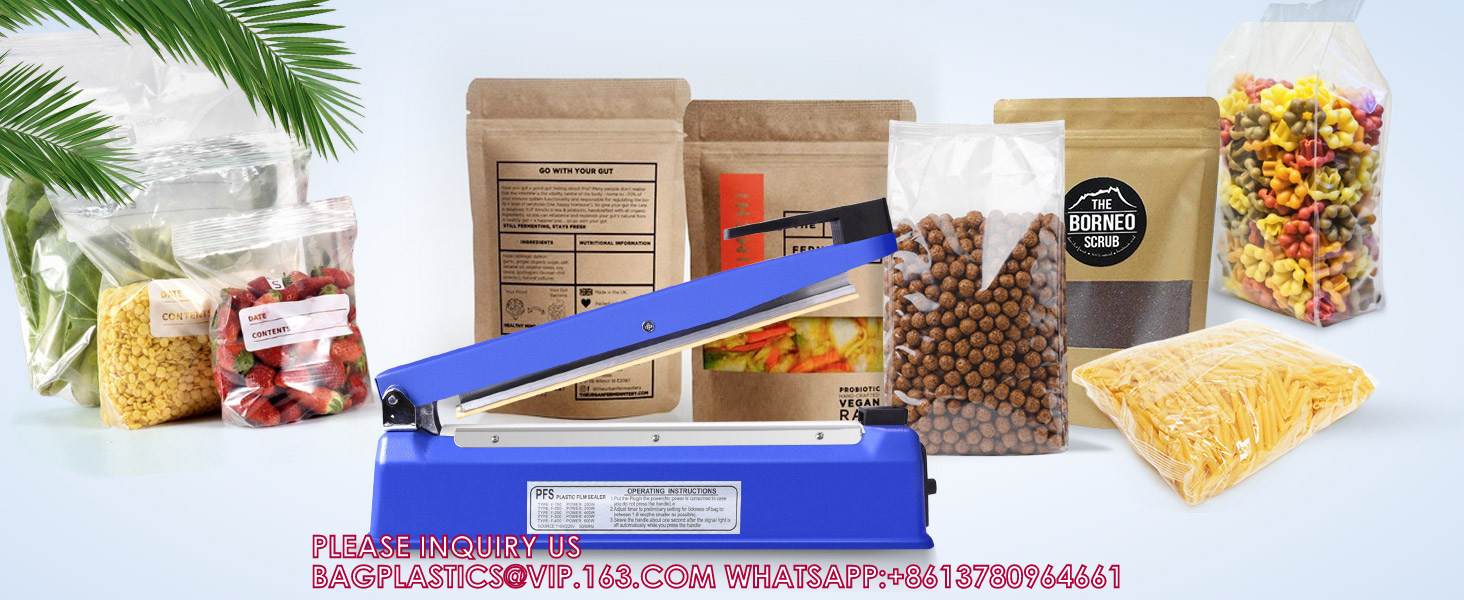 16 Inch Impulse Bag Sealer, Manual Poly Bag Sealing Machine W/Adjustable Timer Electric Heat Seal Closer