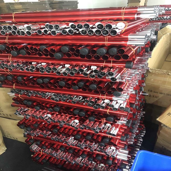 Aluminum Alloy Tube Retractable Tent Pole 19mm Waterproof