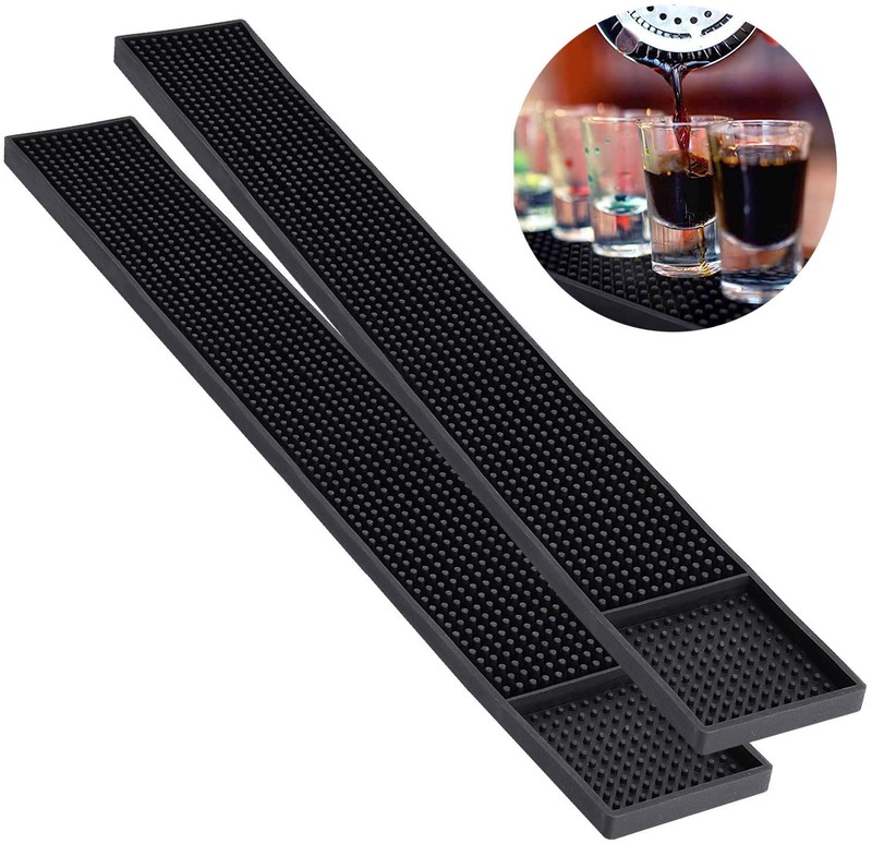 Minglu BM-002 Rubber Bar Mats, Non-Slip Bar Service Spill Mat  Restaurant Kitchen Counter Bar Pad