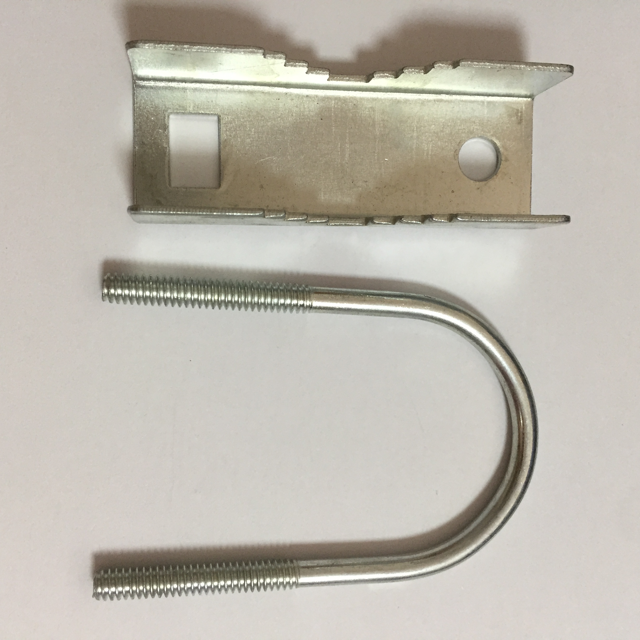 Carbon/Stainless Steel Single-side Bracket U Bolt Clamp Support Bracket for Mast Pipe Connection Assembly