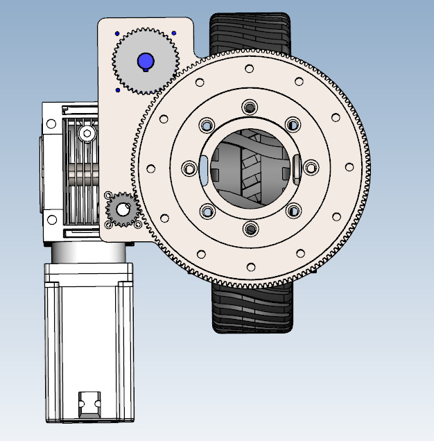 1500W Horizontal Industrial Drive Wheels Assembly 3000rpm For Warehouse Robot Agv