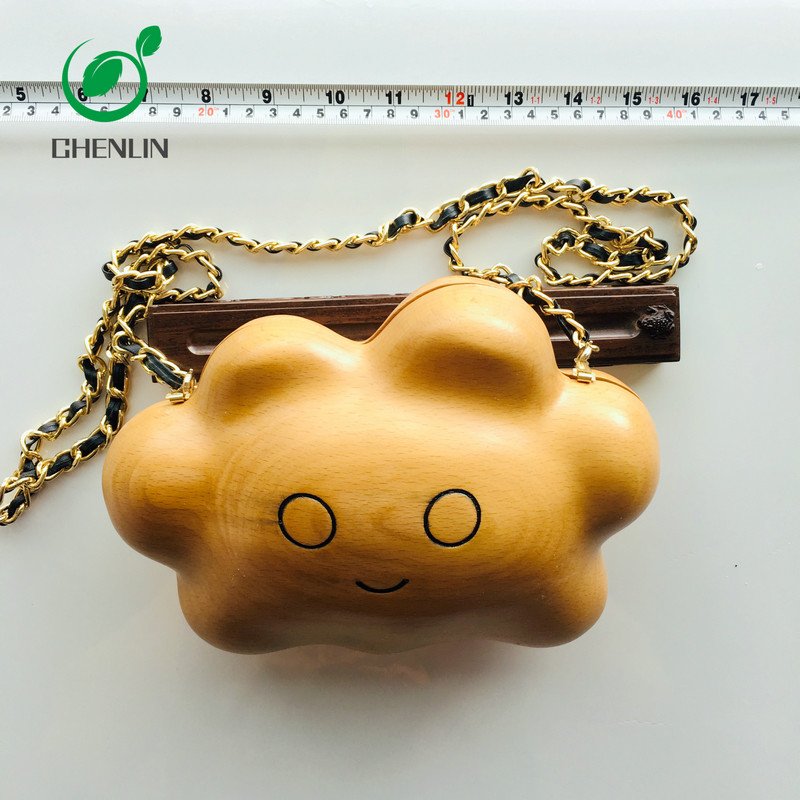 Minimalist Design Wood And Culture Bags , OEM Logo Ladies Evening Bags